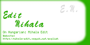 edit mihala business card